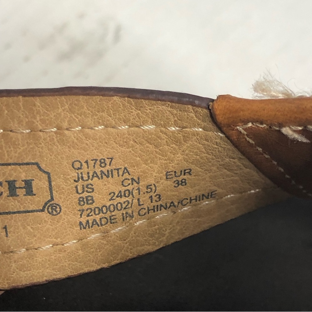 Coach Sandals Juanita Logo Womens Size 8 8.5 Brown Wedges - Picture 6 of 11